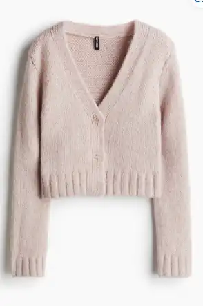 V-Neck Cardigan - Light dusty pink - Ladies | H&M CA