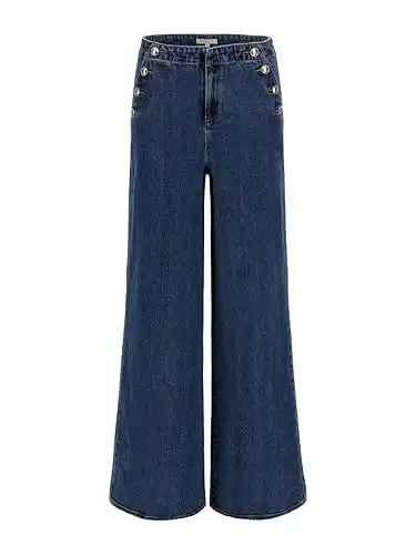 GUESS Womens High Rise PalazzoJeans