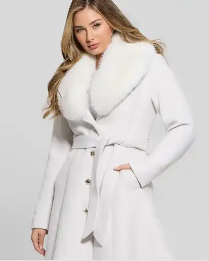 Eve Belted Coat | GUESS Canada